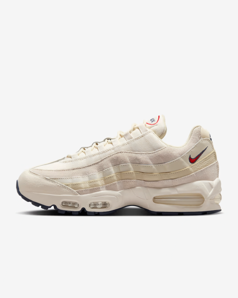 Nike Air Max 95 OG Big Bubble ‘Pale Ivory / University Red’ 8.22 Free Shipping