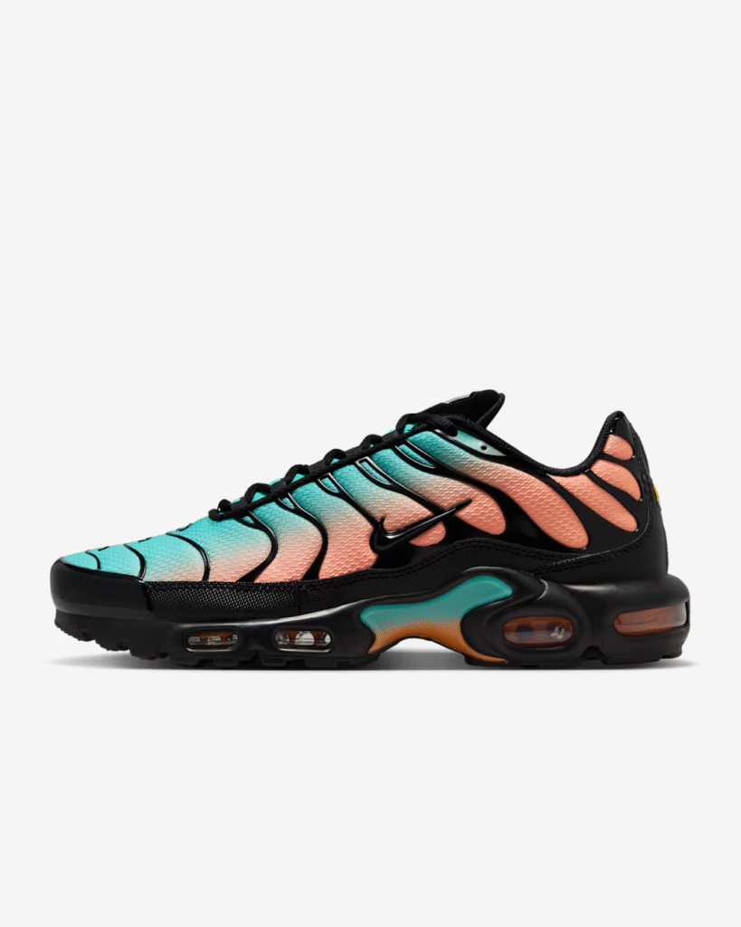 Nike Air Max Plus ‘Black / Aurora Green / Orange’ 7.22 Free Shipping