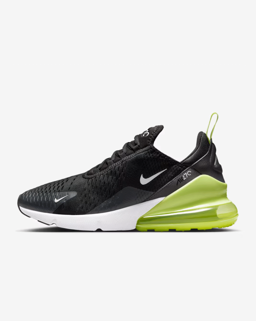 Nike Air Max 270 ‘Black / Light Lemon’ .97 Free Shipping