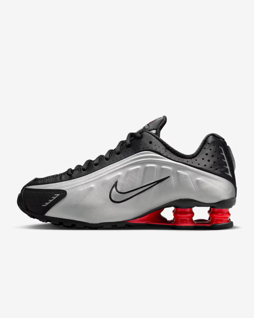 Women’s Nike Shox R4 ‘Black / Silver / Bright Crimson’ .97 Free Shipping