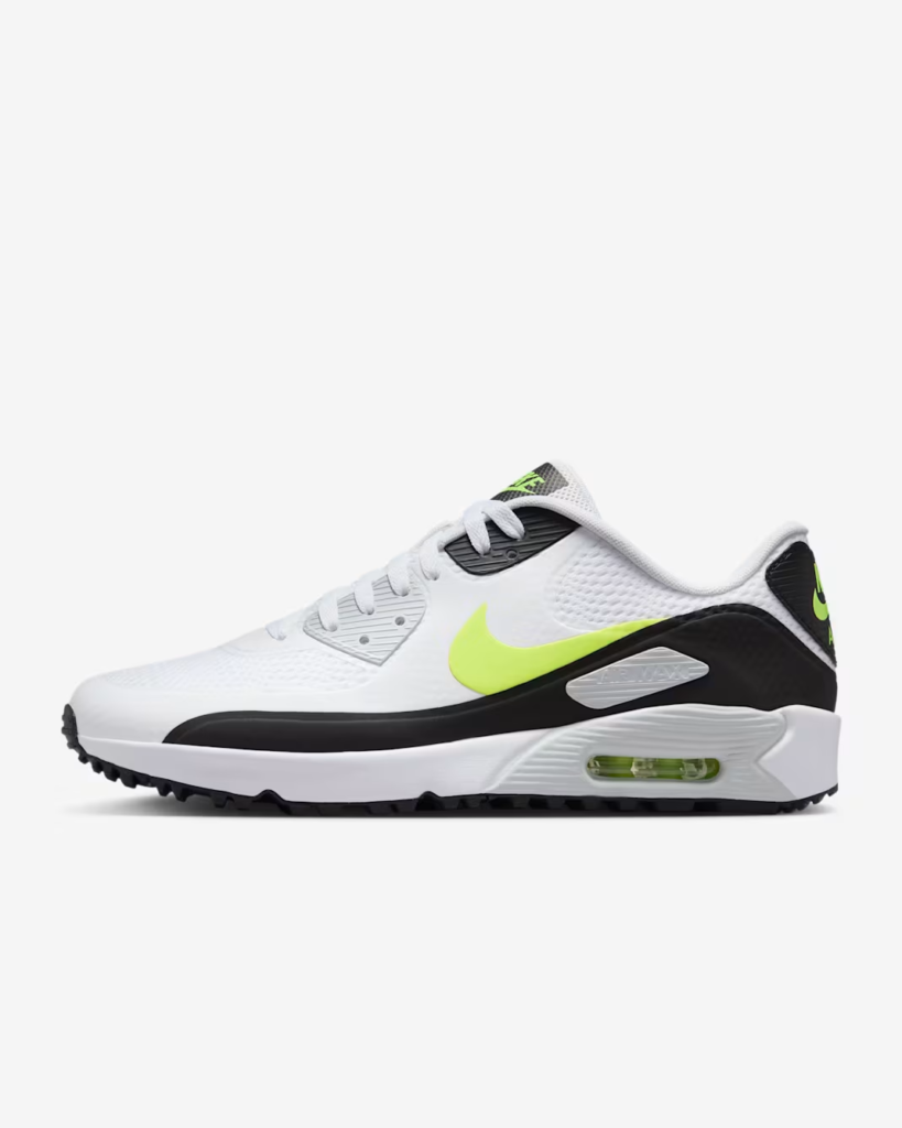Nike Air Max 90 GOLF ‘White / Hot Lime’ .72 Free Shipping