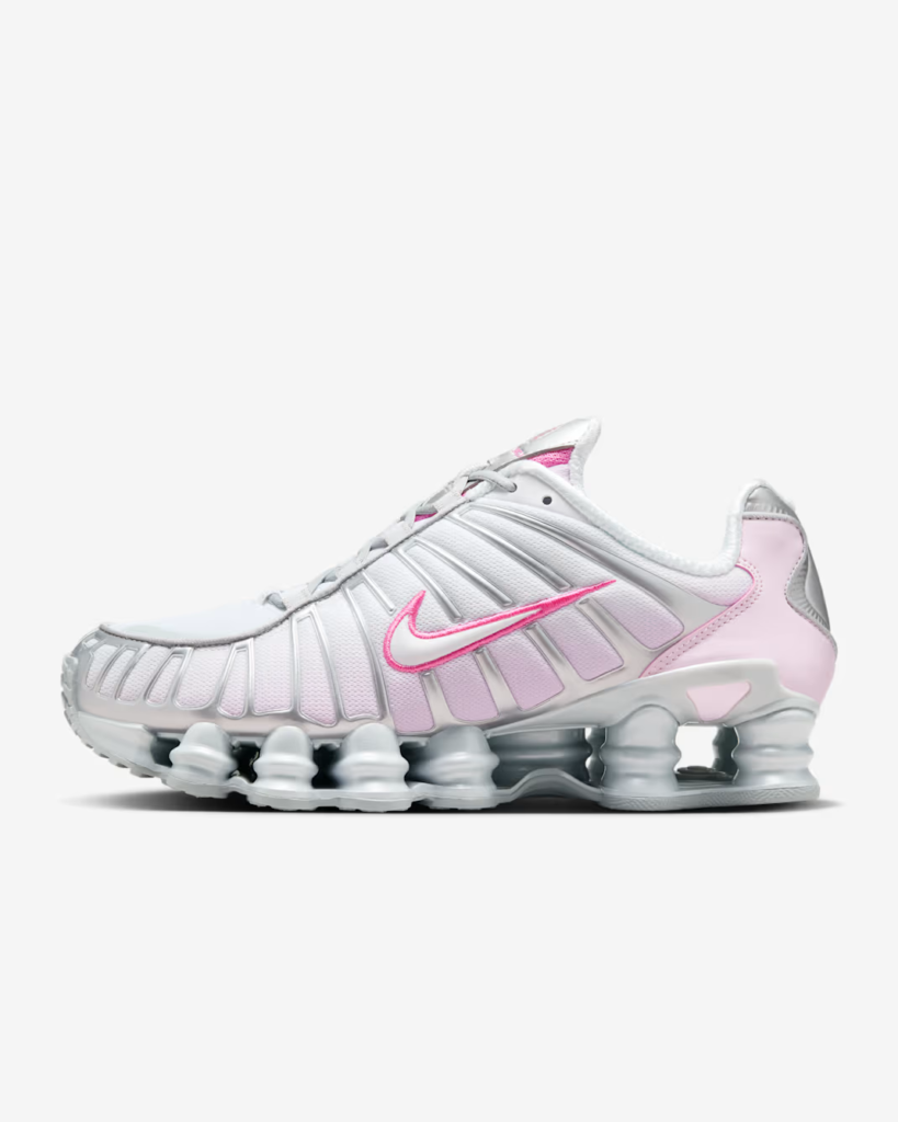 Women’s Nike Shox TL ‘Metallic Platinum / Pink Foam’ .22 Free Shipping