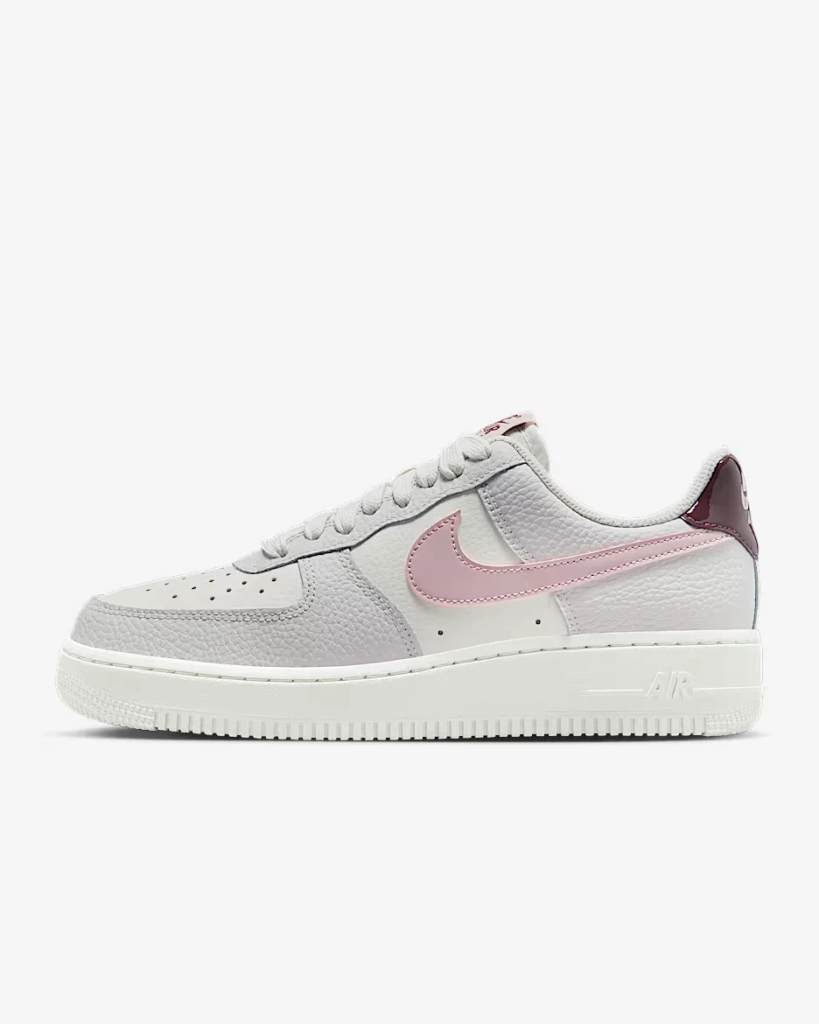 Women’s Nike Air Force 1 ’07 ‘White / Plum Chalk’ $64.00