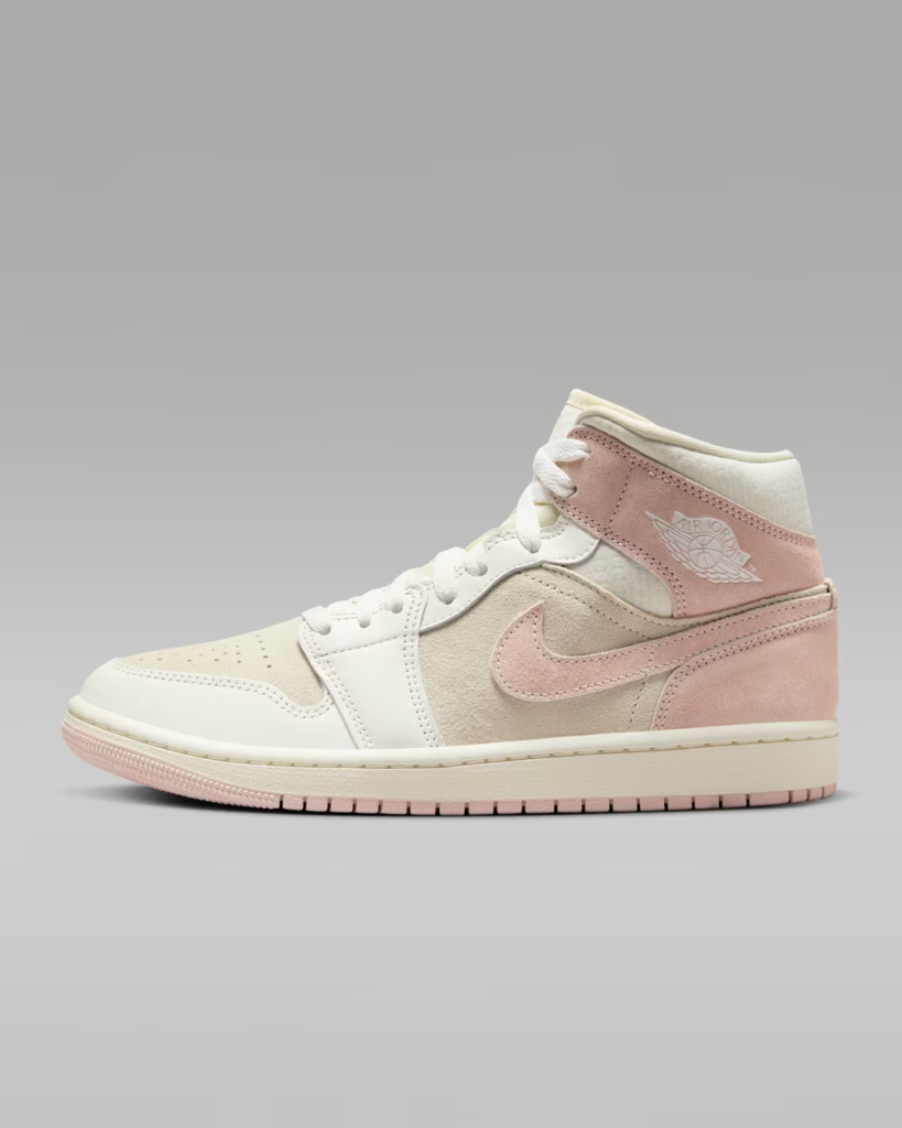 Women’s Air Jordan 1 Mid SE ‘Coconut Milk / Legend Pink’ $98.97 Free Shipping