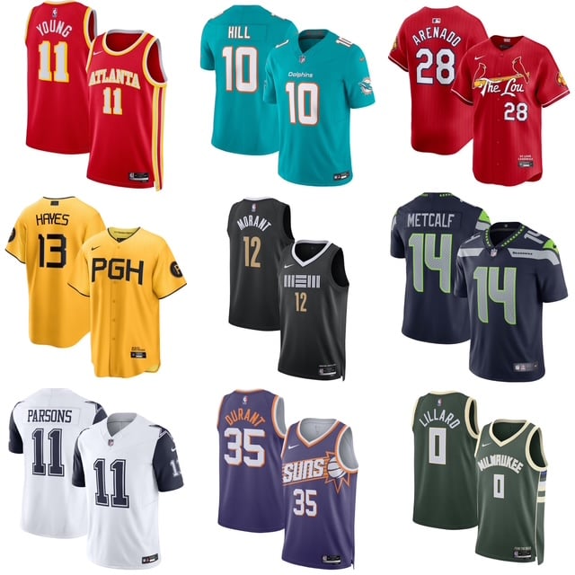 Nike NBA / MLB / NFL Jerseys Starting at .99 + free shipping