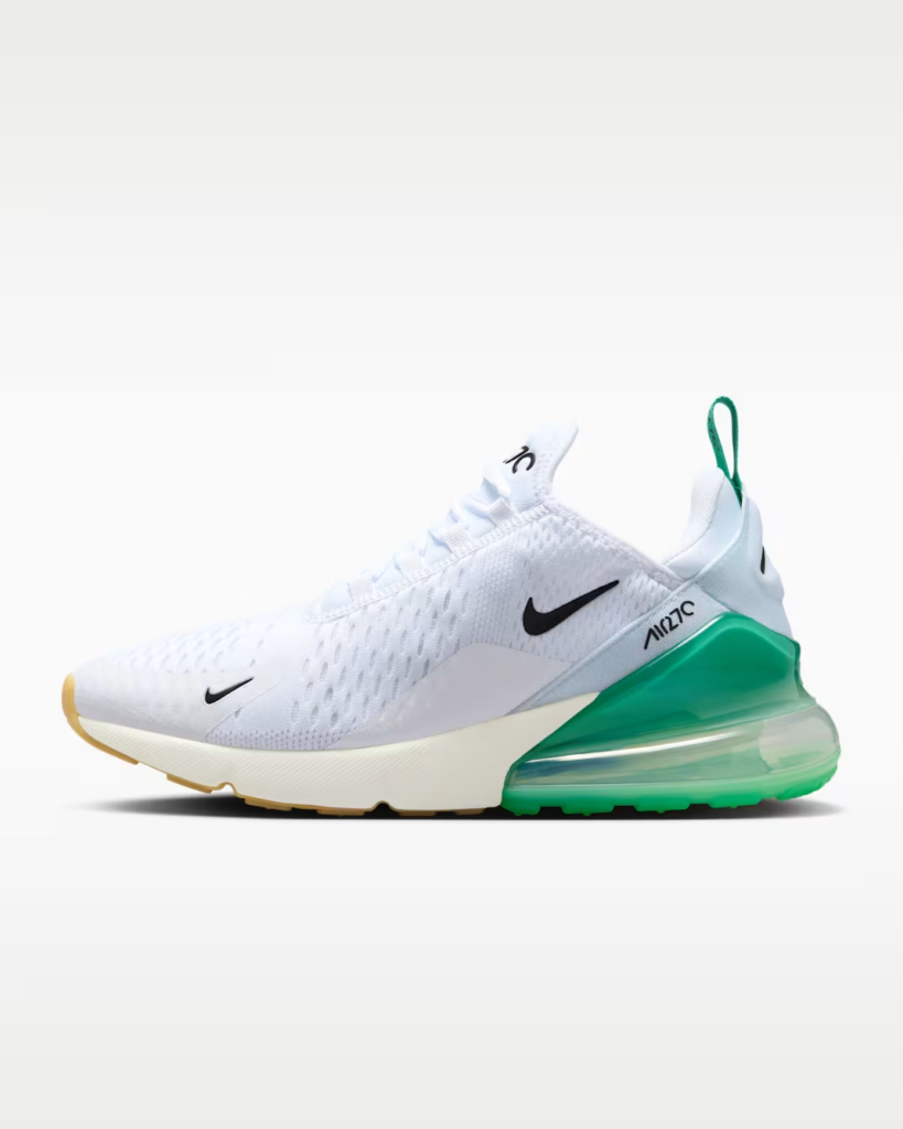 Nike Air Max 270 ‘White / Stadium Green’ .37 Free Shipping