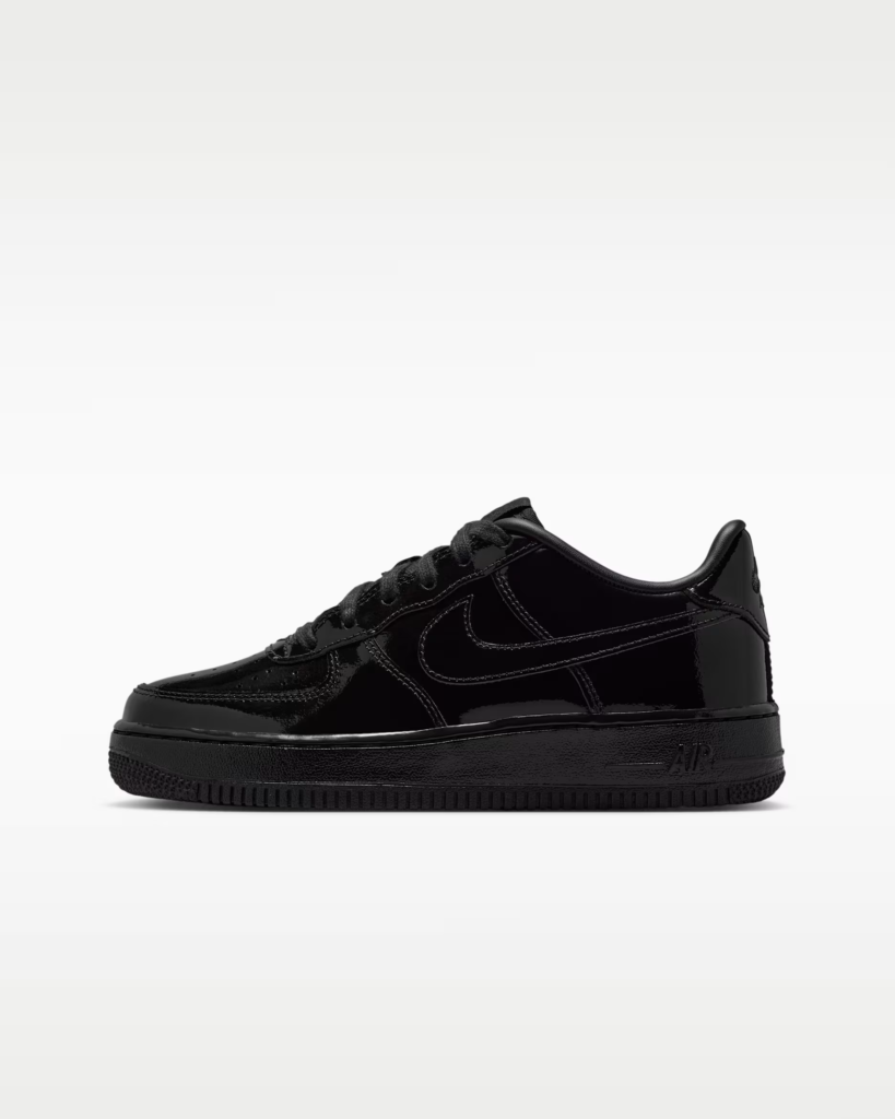 GS Nike Air Force 1 Low Patent Leather ‘Black’