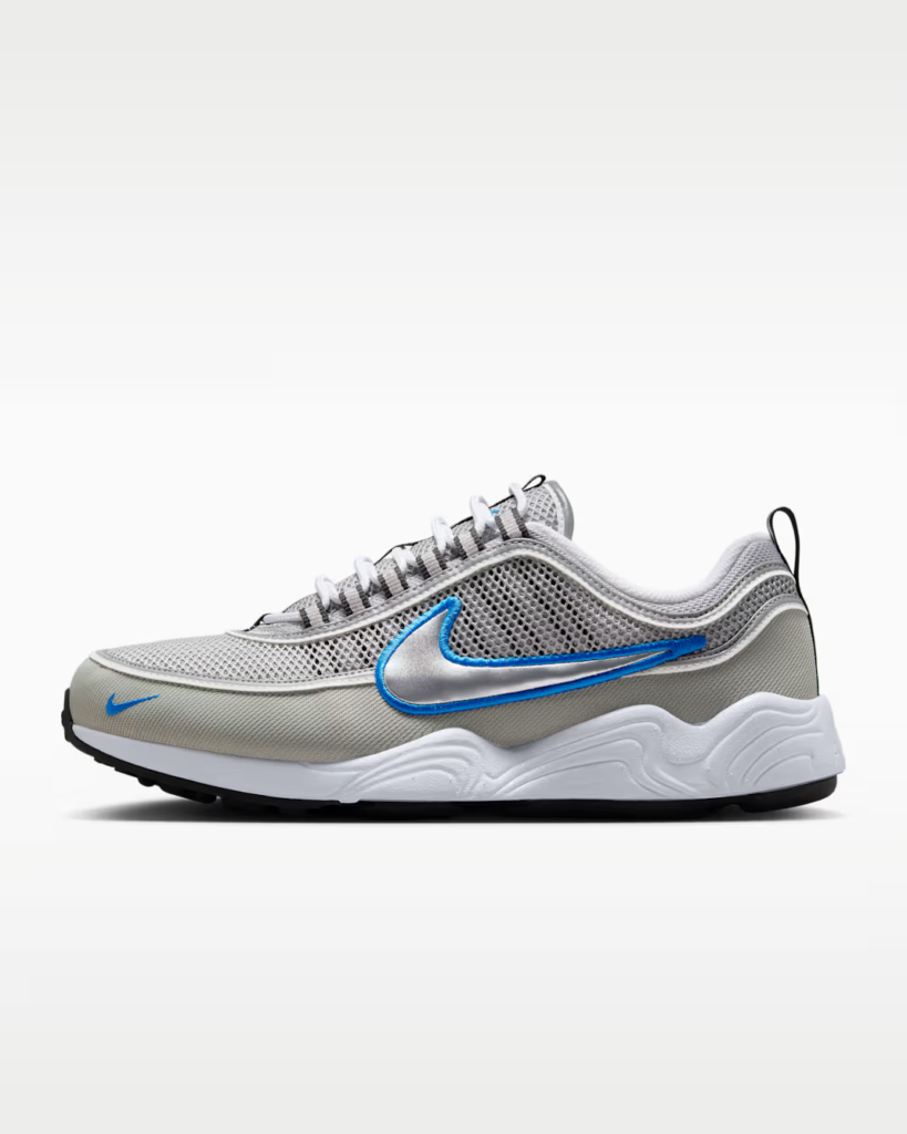 Nike Air Zoom Spiridon SP ‘Metallic Silver / Signal Blue’ .37 Free Shipping
