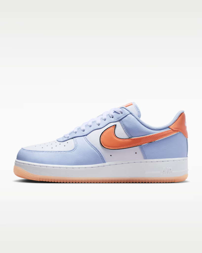 Nike Air Force 1 ’07 ‘Hydrogen Blue / Orange Frost’ .72 Free Shipping
