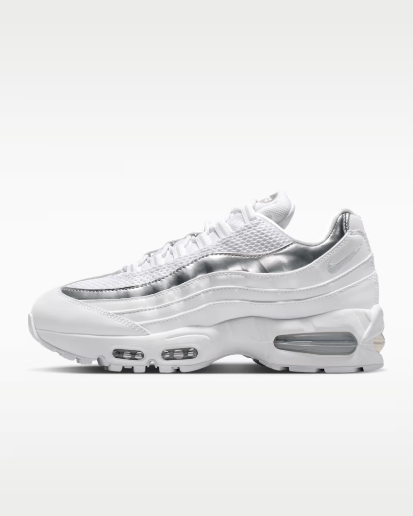 Women’s Nike Air Max 95 SE ‘White / Metallic Silver’ 0.97 Free Shipping