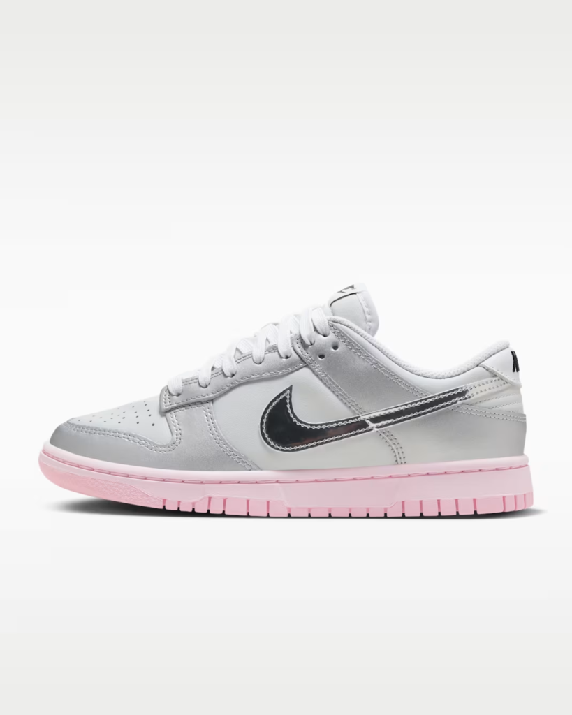 Nike Dunk Low LX ‘Metallic Silver / Pink Foam’ .97 Free Shipping