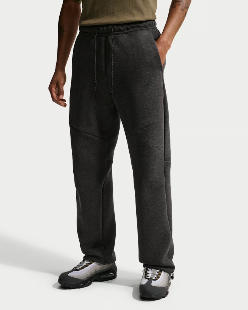Nike Tech Open-Hem Fleece Pants “Black Heather” .47 Free Shipping